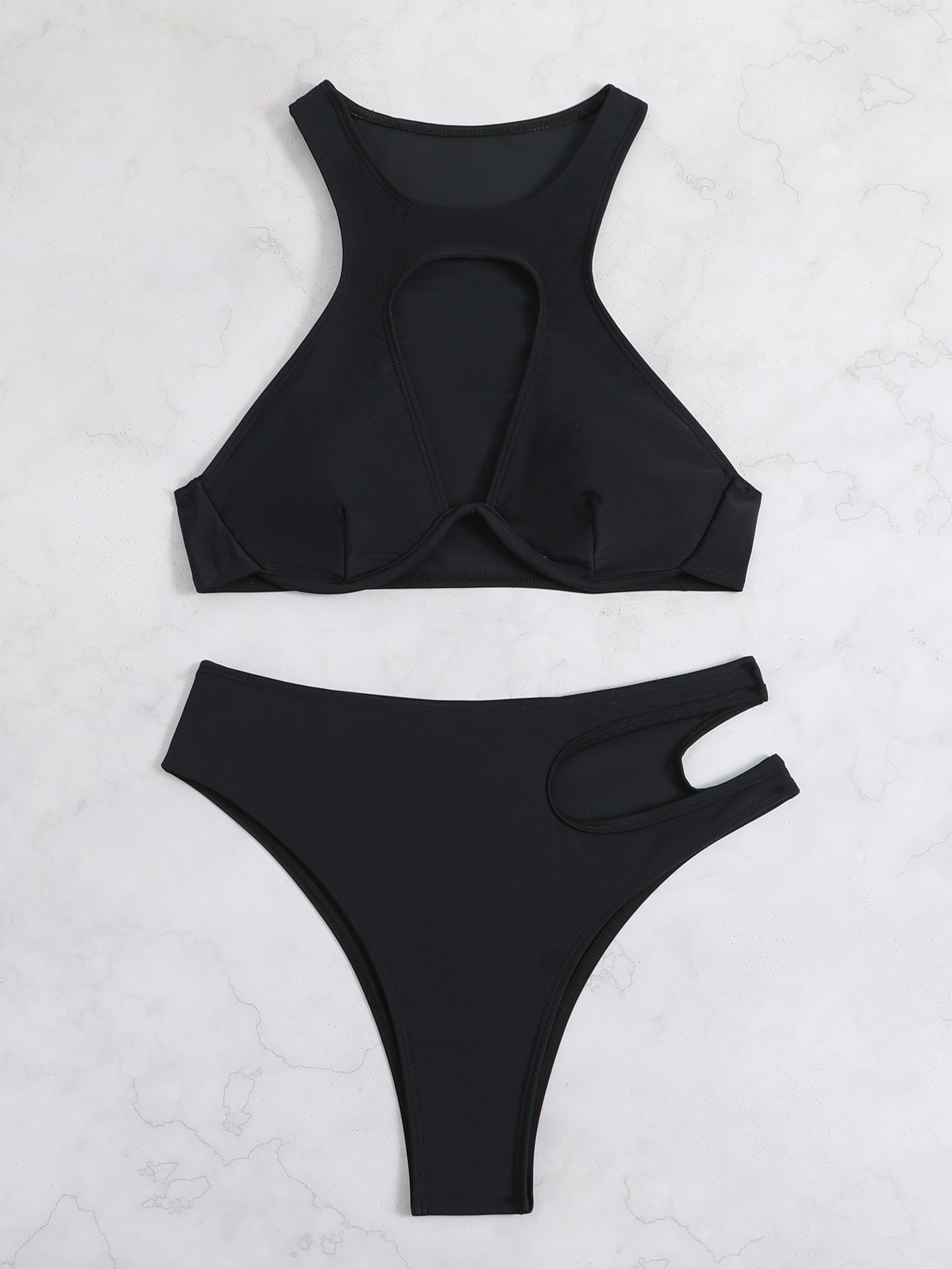 Solid Color Split Swimsuit Sexy Bikini Bella Mia